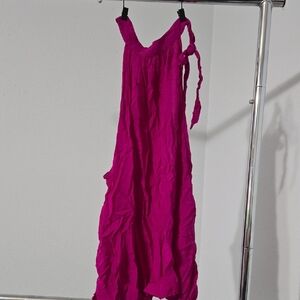 Forever 21 Vibrant Pink Asymmetrical Dress